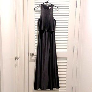 Revelry Wren Satin Bridesmaid Dress - Black